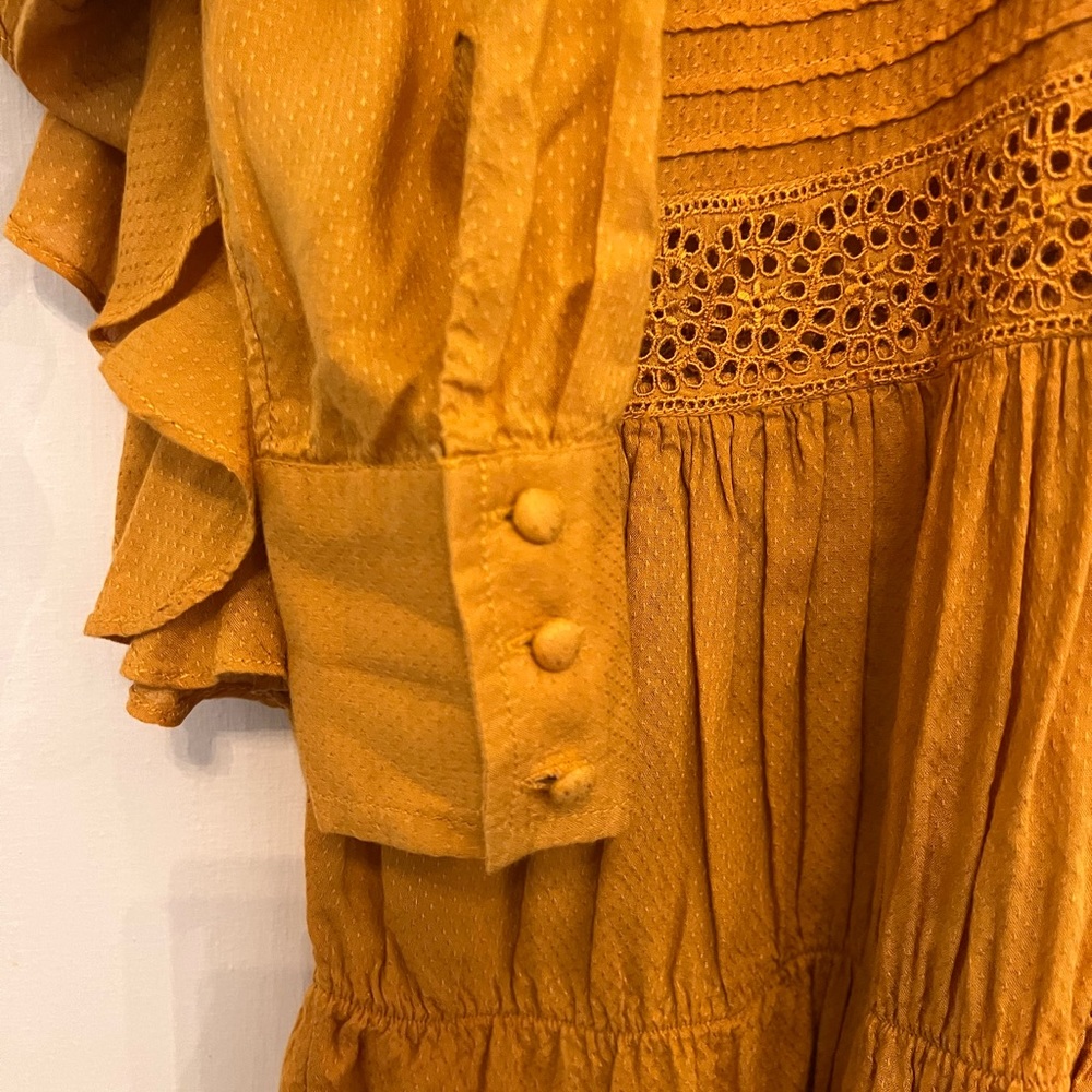 Free people eyelet top long sleeve size XS - Picture 5 of 7